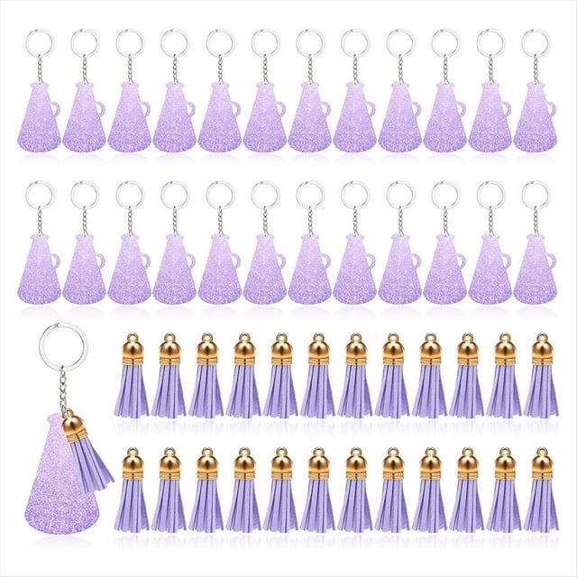 48 Llaveros AcríLicos en , Llaveros AcríLicos de MegáFono con , Kit de Llaveros Transparentes en