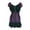Purple Maze, variant on Dare To Wear Victorian Gothic Boho Women's Short Sleeve Cabaret Corset Top S - 5x