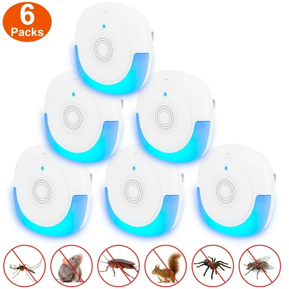 Ultrasonic Pest Repeller, iMountek Upgraded Electronic Pest Repellent Plug- in for Mosquitoes Roaches Flea Spiders Ants Mice, Set of 6