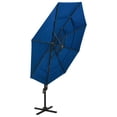 thumbnail image 2 of vidaXL 4-Tier Parasol with Aluminium Pole Azure Blue 3x3 m, 2 of 5