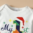 thumbnail image 5 of Kucnuzki 0 Months Baby Girl Winter Outfits Pants Sets 3 Months Long Sleeve Cute Christmas Theme Letter Casuak Romper Elastic Dot Prints Pants Headband 3PCS Set White, 5 of 10