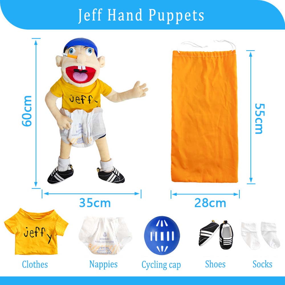 Jeffy Puppets Sml Toys For Boys Handmade Jeffy Puppets, Plush Fabric, 23 Inch Handmade Jeffy Puppets Kids Toys