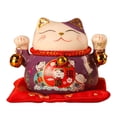 thumbnail image 4 of Lucky Cat Saving Pot, Lucky Cat Coin Bank Lovely  Wish Exquisite Pattern Ceramic  For Office, 4 of 8