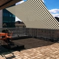 thumbnail image 2 of Yescom 16x16Ft 97% UV Block Square Sun Shade Sail Outdoor Patio Pool Garden Yard Lawn Carport Net Awning Coffee+White, 2 of 11