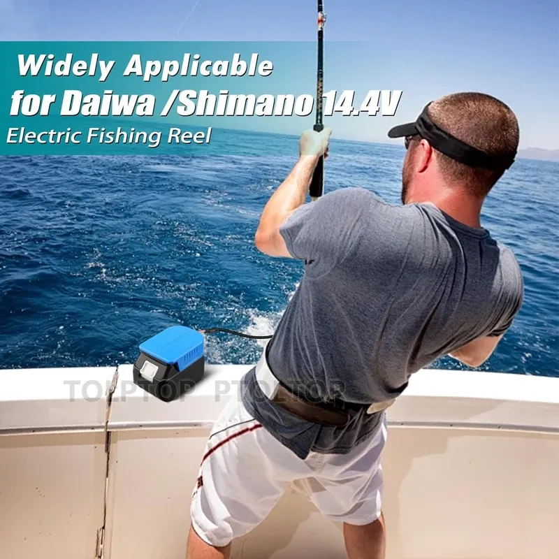 Electric Fishing Reel Battery Adapter for De*walt 20V Battery Work for Daiwa/Shimano 14.4V Power Assist Reels 750MJ under