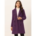 thumbnail image 2 of Abrigo De TrincheGabardiDoble HileDe Botones SolaCon Muescas PaMujer Morado Oscuro L, 2 of 6