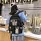 thumbnail image 2 of Backpacks Girl Student Transparent Backpack Korean High School Student School Bag Orange, 2 of 5