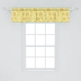 thumbnail image 2 of Ambesonne Seashell Window Valance, Continuous Underwater Mollusk Creatures Motifs Illustration, Curtain Valance for Kitchen Bedroom Decor with Rod Pocket, 54" X 12", Yellow Avocado Green, 2 of 3