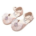 thumbnail image 2 of Fozruso Girls' Pearl Leather Sandals,Sizes 10 Little Kid 4-4.5 Years(Red), 2 of 7