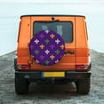 thumbnail image 2 of Fotbe Purple Mardi Gras Spare Tire Cover Thickening Universal Fit for Jeep, Trailer, RV, SUV, Truck, Tough Tire Wheel Soft Cover-15 inch, 2 of 9
