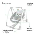 thumbnail image 3 of Ingenuity 2-in-1 Portable Baby Swing & Infant Seat with Vibrations, Music- Wimberly (Unisex), 3 of 17