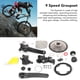 thumbnail image 4 of Grupo De 9 Velocidades, Diseño De Engranaje De Caída, Placa De Acero De Alta Resistencia, Volante, Kit De De Bicicleta Para Bicicleta De Montaña, 4 of 7