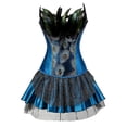 thumbnail image 1 of Nueva moda señora gótico Steampunk corsé tutú de tul corpiño de plumas adelgazante cintura Vintage traje cóctel Clubwear, 1 of 5