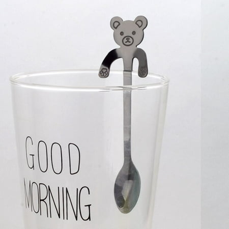 

Stainless Steel Cat Bear Coffee Spoon Spoon Long Handle Teaspoon Tea Spoon Dessert Scoop Tableware Gold Cutlery