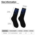 thumbnail image 2 of Sigee Black Blue Glitter Sparkles for Contrast Design Soft Moisture-Wicking Socks Crew Casual Athletic Stretchy Loose Middle Tube Socks, 2 of 6