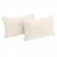 thumbnail image 5 of 20-inch by 12-inch Double-corded Solid Twill Back Support Pillows with Inserts (Set of 2) - Burgundy, 5 of 5