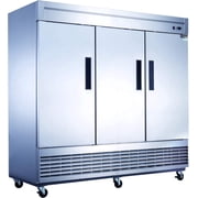 Cooler Depot 83 inch 65 cu.ft, 3 doors Reach-in Commercial Freezer, NSF Certified.