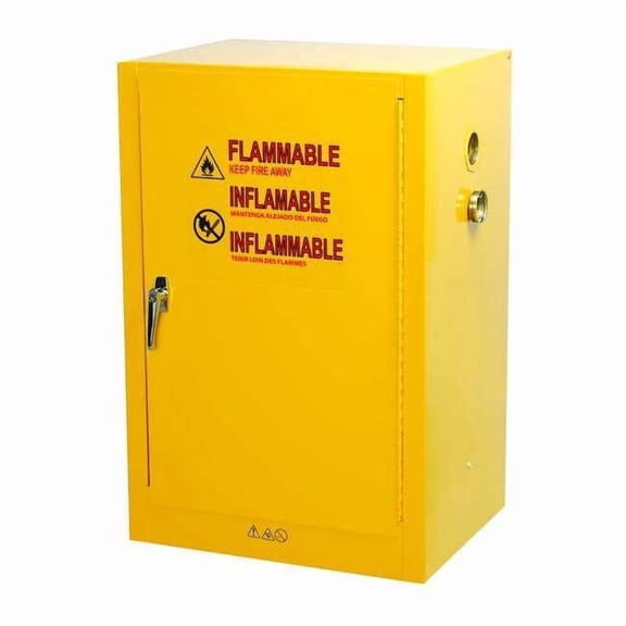 Condor Flammable Safety Cabinet,12 Gal.,Yellow 42X503