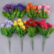 Leke 1 Bunch 9 Heads Silk Hydrangea Artificial Flower White Red Pink Wedding Flowers Bouquet Fake Flowers Party DIY Decoration