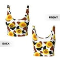 thumbnail image 6 of Goofa Sunflower Cow Printed Sports Bras for Women, High Impact Running Bra Workout Crop Tank Tops Longline Sports Bra Push up-Medium, 6 of 9