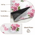 thumbnail image 6 of Runner Rug 2'x6', Pink Roses Washable Non-Slip Hallway Runner Rugs, Valentine's Day Flowers Love White Romantic Bedside Rugs Floor Mats Carpet Runners for Kitchen Bathroom Laundry Room, 6 of 8
