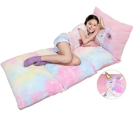 

Unicorn Pillow for Girls Room Decor Kids Floor Lounger Perfect for Pillow Recliners & Kid Beds for Slumber Party Reading Playing Games or at a Sleepover Queen Size Covers Only