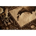 thumbnail image 4 of Handcraft Rugs Cabin Rug  Lodge, Cabin Nature and Animals Area Rug  Modern Southwestern Pattern Cabin Area Rug  Abstract, Chocolate/Beige-Bear Hunting Fish 5x7 feet, 4 of 7