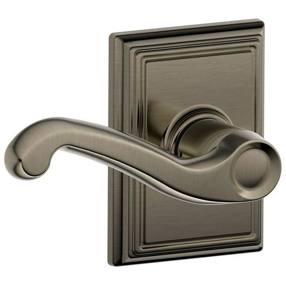 Schlage F10-Fla-Add Flair Passage Door Lever Set - Grey