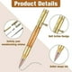 thumbnail image 4 of Set of 6 Slim Pens, Multi-Color Wooden Swivel Pen Set with Refill Shaft Bolt-On Ballpoint Pen for D, 4 of 5