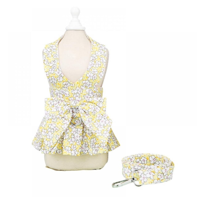 Pet Clothes Dog Harness Leash Set Puppy Princess Dress with Bowknot No Pull Harness for Small Dog Cat