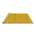 thumbnail image 2 of Ahgly Company Machine Washable Indoor Square Checkered Yellow Modern Area Rugs, 8' Square, 2 of 4
