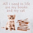 thumbnail image 3 of CafePress - Cats And Books T Shirt - Men's Classic Graphic T-Shirt, 3 of 4
