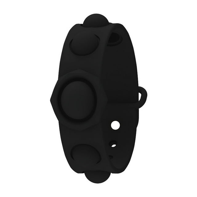 Maoww Jouet Anti-Stress Dimple Bracelet à Bulles Réglable en Silicone Lavable, Noir