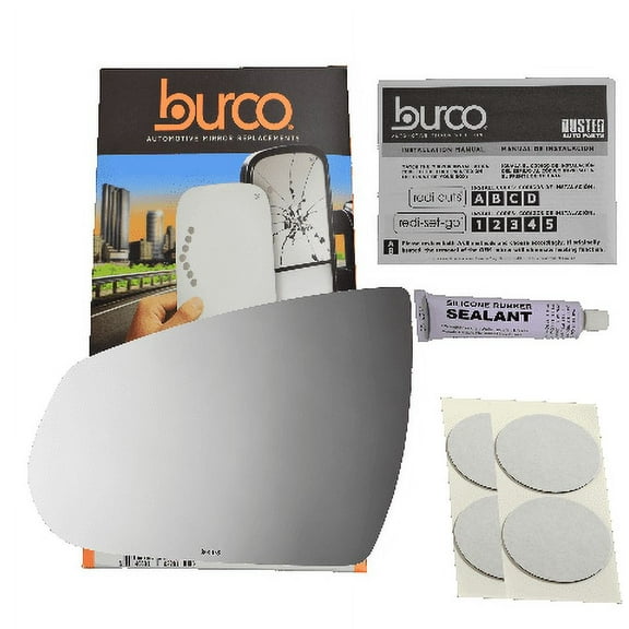 Fits 10-16 Cad SRX, 2011 9-4x Left Driver Mirror Glass Lens w/Adhesive USA Non Heated Fit Over