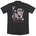 thumbnail image 3 of Elvis Presley 70's Star (Back Print) Adult Work Shirt Black, 3 of 4