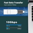 thumbnail image 4 of Convertidor USB-C OTG tipo C a adaptador USB velocidad 10Gbps para MacBook Air/Pro iPad, 4 of 9