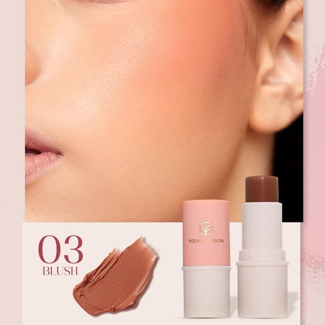 mtvxesu Blush Lazy High-gloss Repairing Rouge Matte Blush Stick Multi-functional Makeup Stick