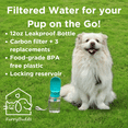 thumbnail image 7 of Filtered Dog Water Bottle Leak Proof Portable Travel Dog Water Dispenser with 4 Filters - Perfect Doggie Drinking Bowl on The Go for Outdoor Walking and Hiking - Pet Accessories (White, 12oz), 7 of 7