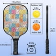 thumbnail image 4 of Pickleball Paddles Set,Pioneer Flower Floral Print Pattern Fiberglass Surface Pickleball Racket Set with 2 Indoor Outdoor Pickleball Balls and Pickleball Bag,Pickle-ball Equipment, 4 of 6