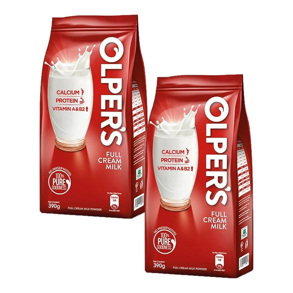 Olper's Full Cream Milk Powder 390g (13.75Oz) | Pack of 2 | Richness of Milk | Makes Creamy Drinks, Baking & More