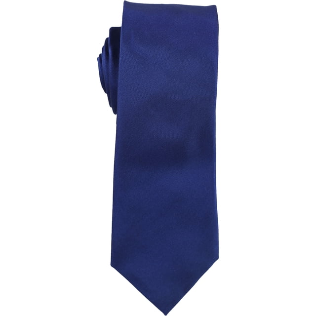 Alfani Cravate Auto-Nouée en Soie Unie pour Homme, Bleu, Taille Unique