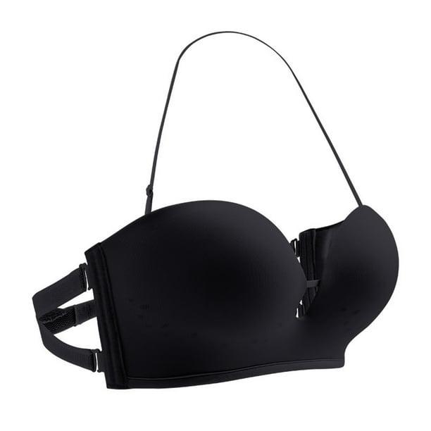 Flywake Bras for Women Strapless Pushup Bras Lift Bra Upwingsbra Wireless  Non-Slip Invisible Front Hook Underwear Bra 