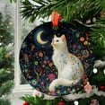 thumbnail image 2 of Mystical White Cat Moon Suncatcher, Floral Ornament Window Art,Celestial Cat Decor,Cat Lover Gift, Cat Wall Hanging,Gift for Cat Lovers, 2025, Holiday 2025, Holiday Decoration,, 2 of 5