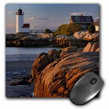 3dRose Annisquam Lighthouse, Ipswitch Bay, Massachusetts - US22 AJE0063 - Adam Jones, Mouse Pad, 8 by 8 inches