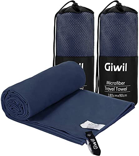 Large Microfibre Towel Carry Bag Gym Travel Camping Bath Sport Yoga Gift Compact 