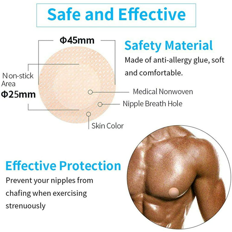 DASHU Men's Magic Cover Band 104pcs (TWO BUNDLES) – Hypoallergenic Beige  Tape Nippies Nipple Cover, Breathable Nipple Covers, Skin-Friendly Nipple  Shield Patches for Men