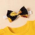 thumbnail image 4 of Vedolay Girl Shorts Sets Casual Girls T-Shirt and Bike Shorts Outfit Set Toddler to Big Kid,Yellow 6-12 Months, 4 of 5