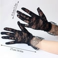 thumbnail image 6 of 1 Pair Bridal Gloves Wrist Length Floral Gloves Sunscreen Driving Gloves Vintage Sheer Short Lace Gloves Black For Women Elegant Tea Party Gloves Wrist Length Floral Gloves Sunblock Bridal Gloves, 6 of 7