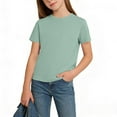 thumbnail image 4 of NAISIBABY T-Shirt for Boys 7T, Crew Neck Short Sleeve Casual Basic Summer Fashion Cottom Tees Green (1-15T), 4 of 7