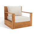 thumbnail image 5 of SAFAVIEH Couture Kauai Modern Brazilian Teak Wood Solid Patio Chair, Natural/Beige, 5 of 13